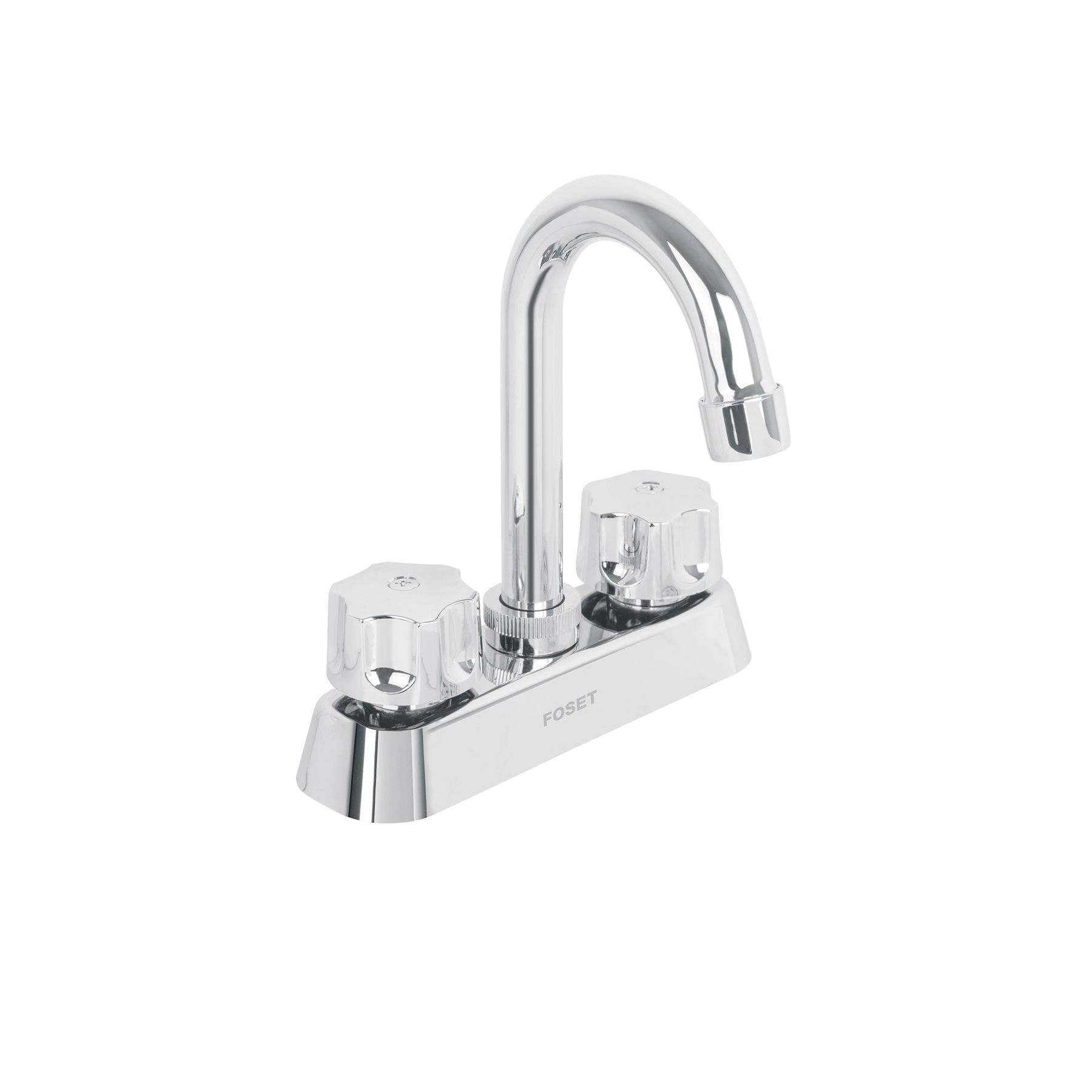 Mezcladora 4' lavabo, ABS, cuello bar, hexagonal, BASIC - Imagen 2