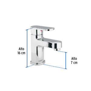 Monomando lavabo, ABS, nariz recta, BASIC - Imagen 4