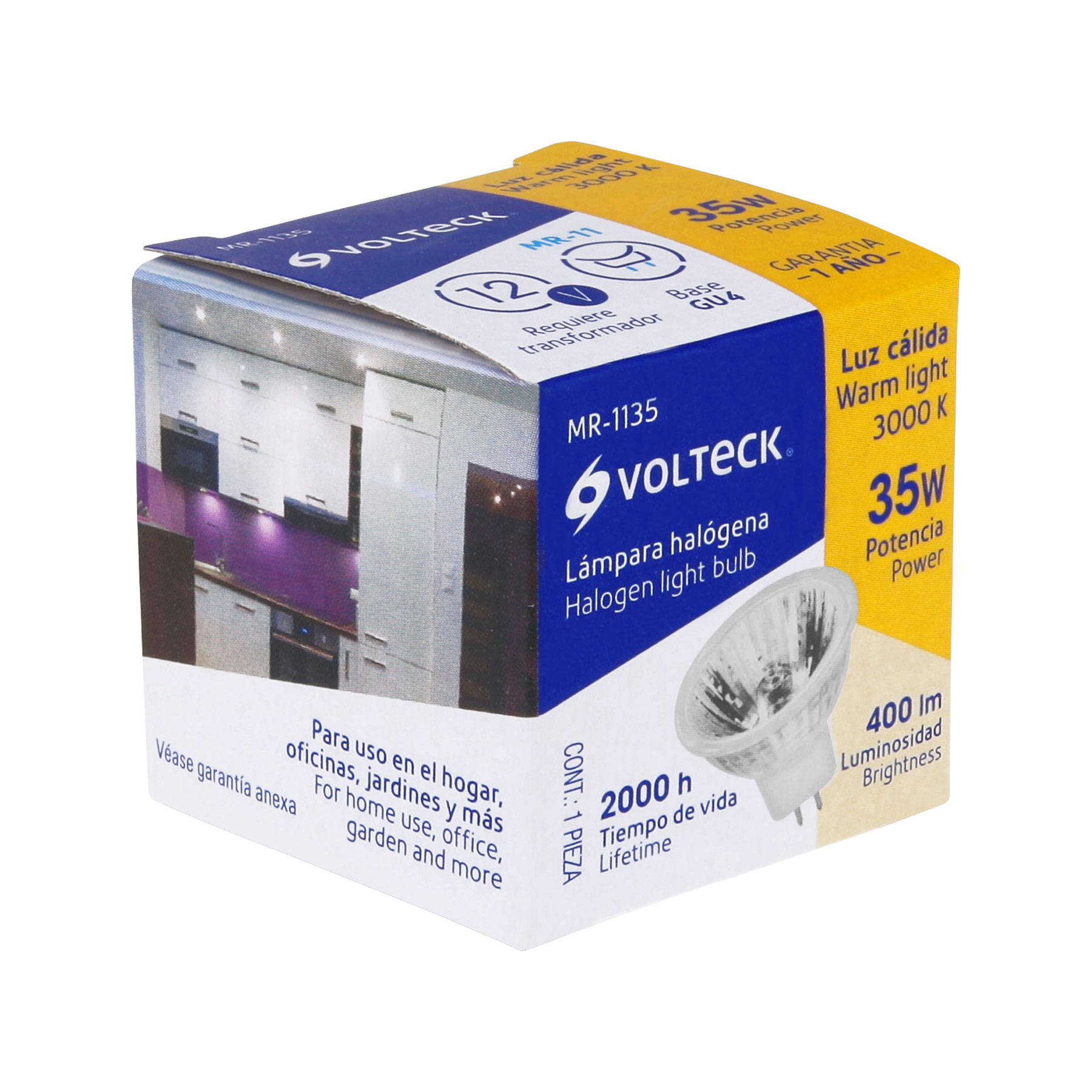 Lámpara de halógeno 35 W tipo MR11 en caja, VOLTECK - Imagen 5
