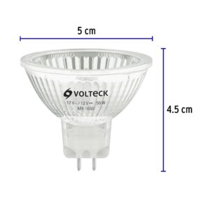 Lámpara de halógeno 50 W tipo MR 16 base GU5.3, VOLTECK - Imagen 4