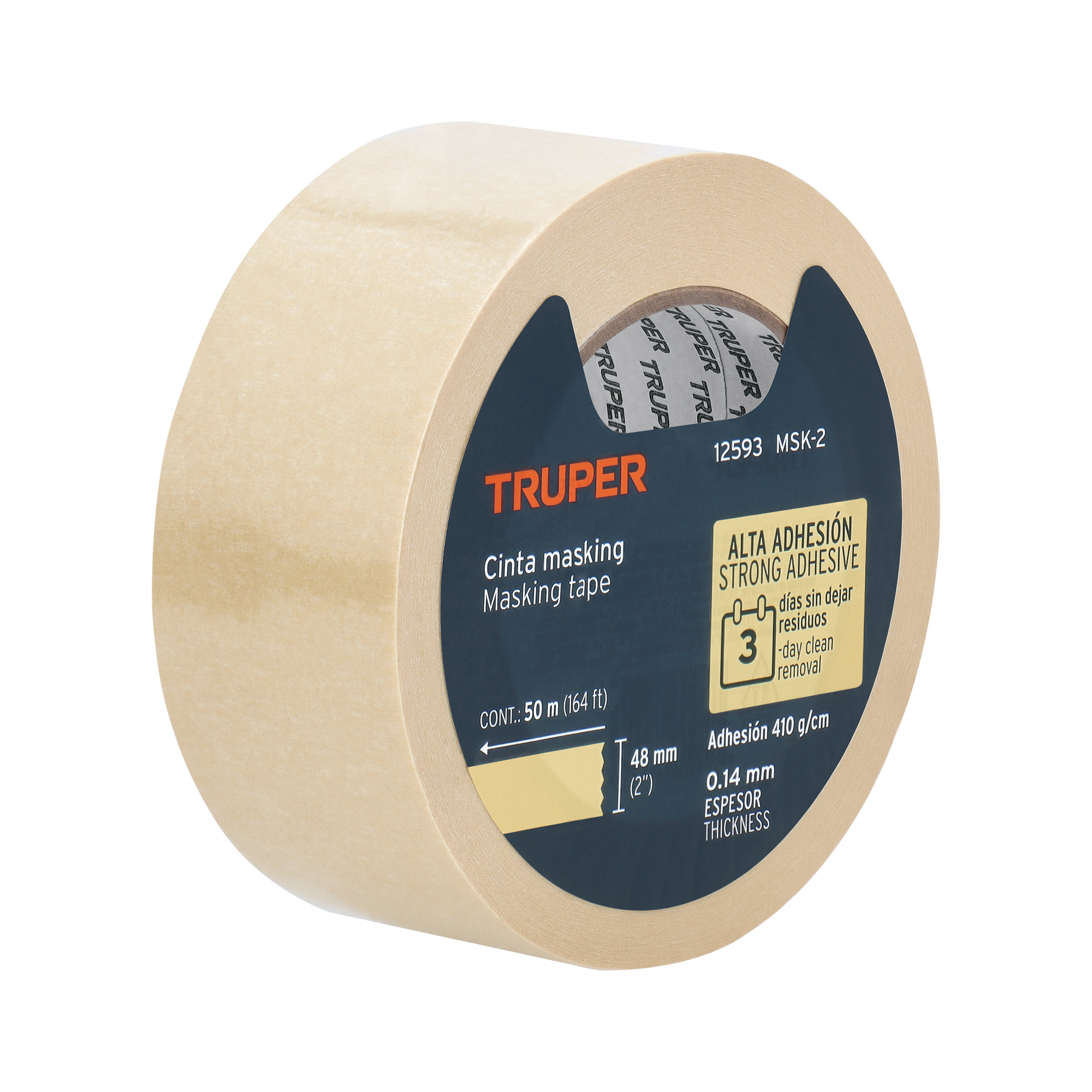 Cinta masking tape de 2' x 50 m, TRUPER - Imagen 3