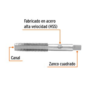 Machuelo semicónico 1/2' x 20 cuerda fina, TRUPER - Imagen 3