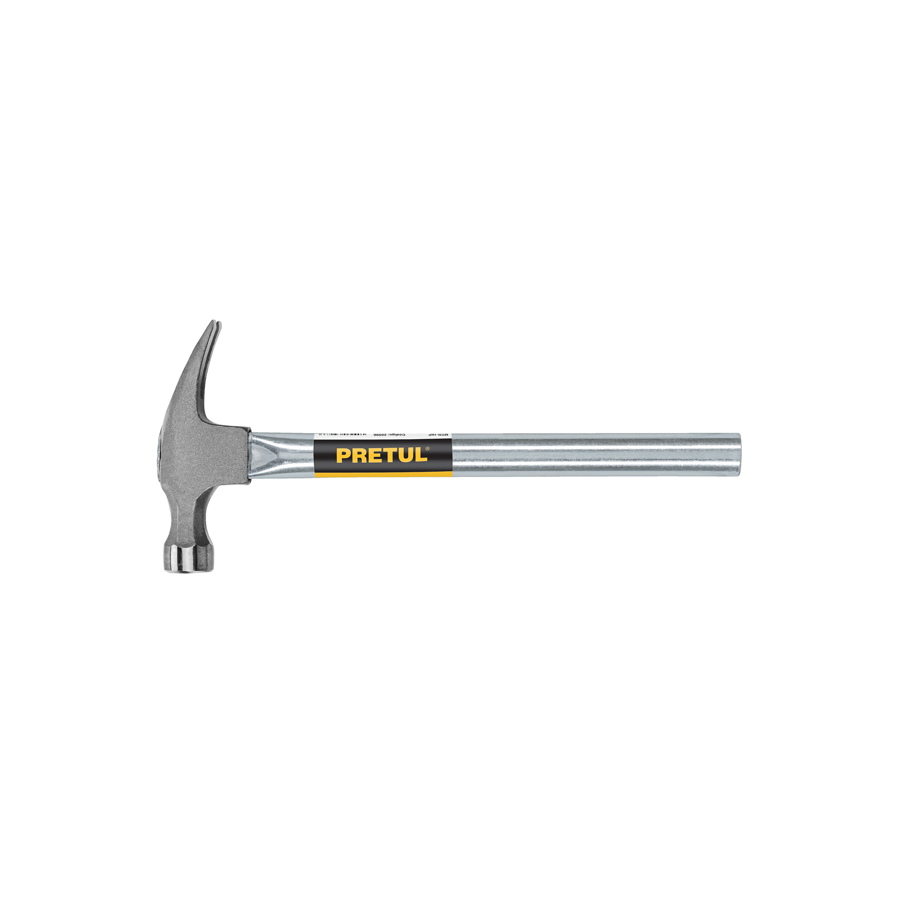 Martillo uña recta 16 oz, mango tubular, PRETUL - Imagen 2