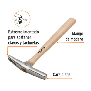 Martillo 7 oz tapicero, mango 12', TRUPER - Imagen 3