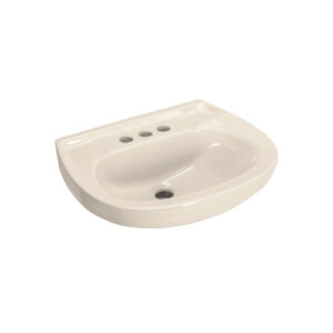 Lavabo de porcelana con rebosadero, marfil, FOSET