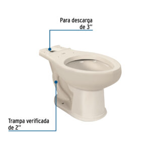 Taza alargada de porcelana, marfil, FOSET - Imagen 3