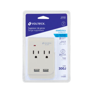 Multicontacto, 2 entradas y 2 entradas USB, 2 polos + tierra - Imagen 5