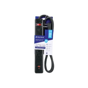 Multicontacto 4 entradas, 1 USB A + 1 USB C, negro, VOLTECK - Imagen 5