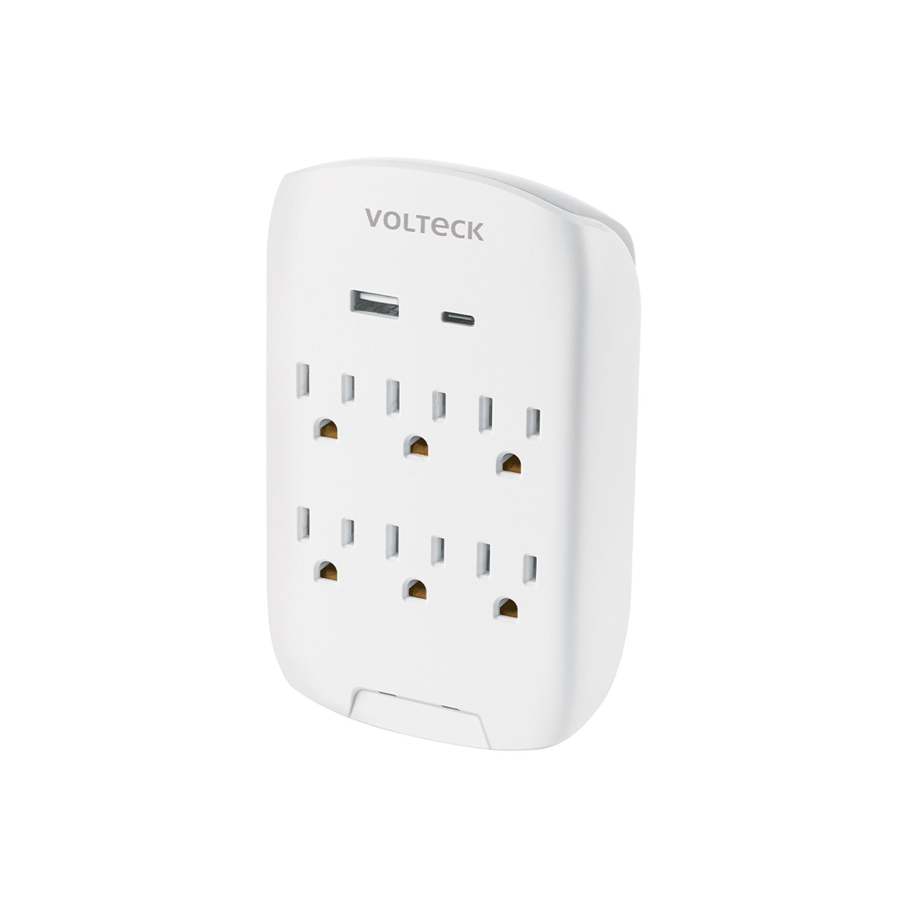 Multicontacto de pared, 800 Joules, 6 contactos y 2 USB A+C - Imagen 2