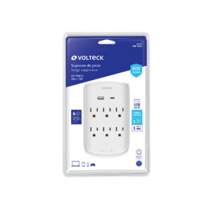 Multicontacto de pared, 800 Joules, 6 contactos y 2 USB A+C - Imagen 4