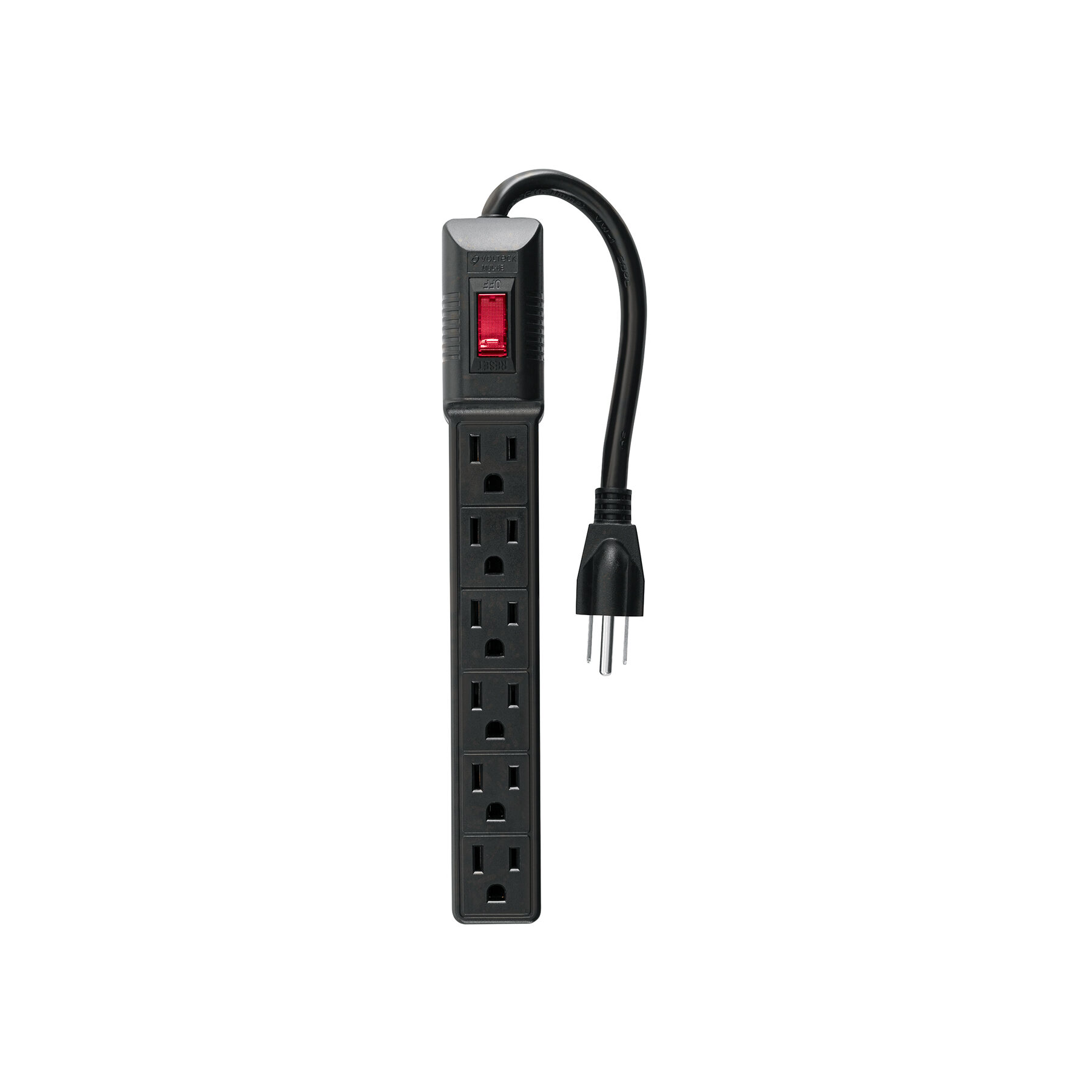 Multicontacto 16 AWG doméstico económico 6 entradas, negro - Imagen 2