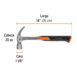 Martillo forjado 20 oz uña curva, mango con neopreno, EXPERT - Imagen 4