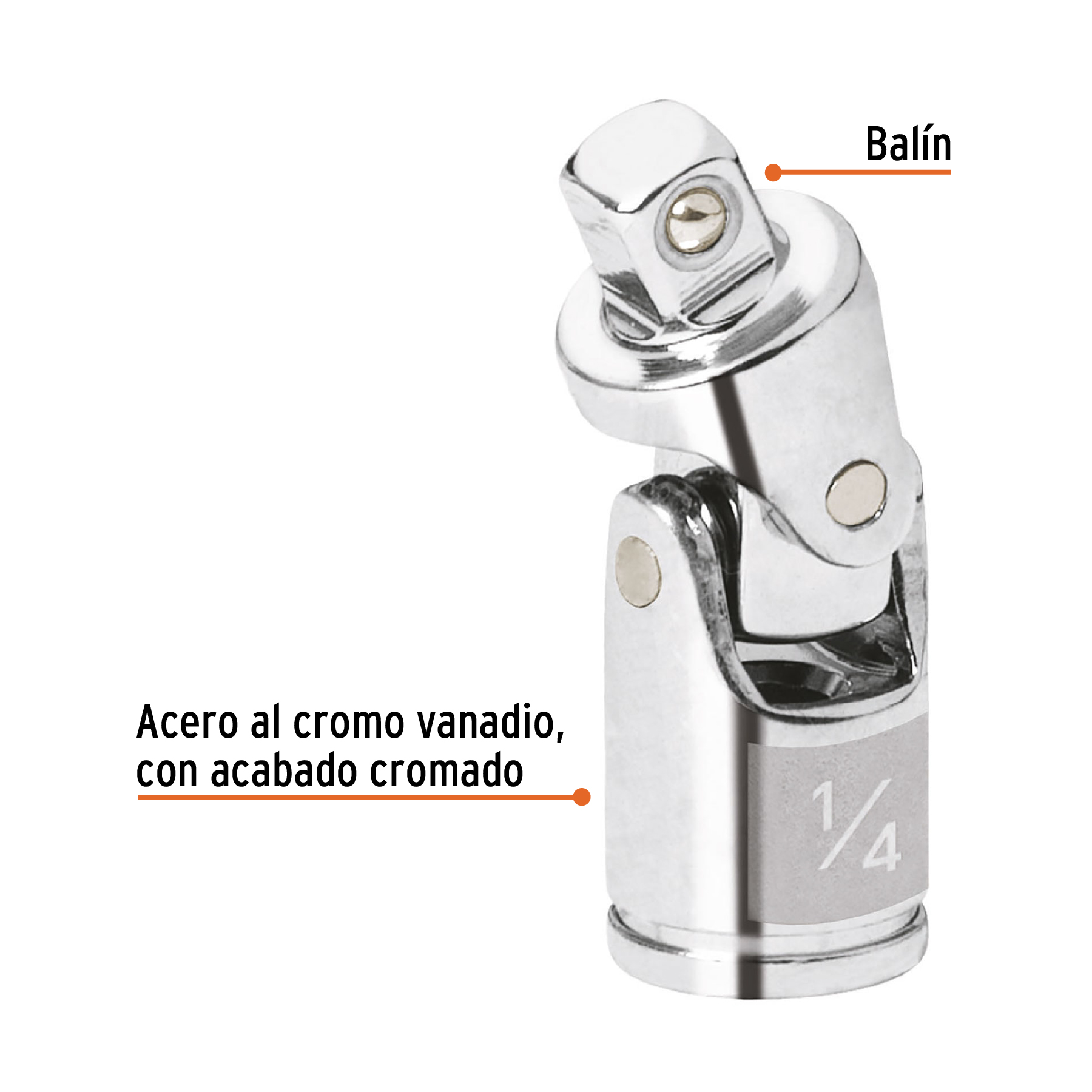 Nudo universal para dados con cuadro de 1/4', TRUPER - Imagen 3
