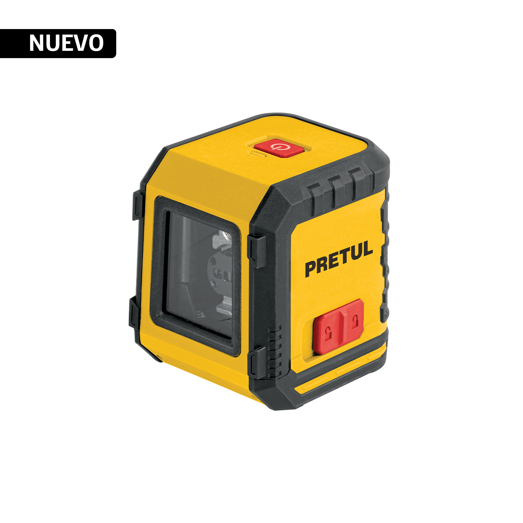Nivel láser rojo, alcance 5 m, de pilas, PRETUL - Imagen 2