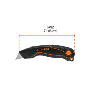 Navaja retráctil 7' cuerpo de aluminio, TRUPER - Imagen 4