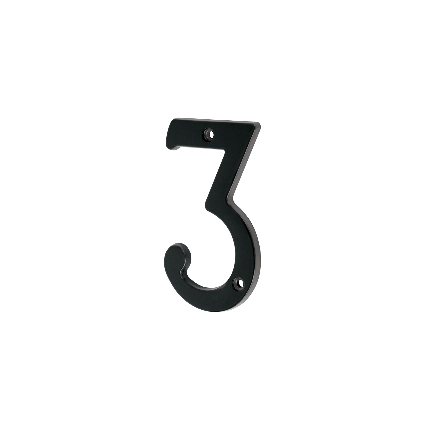 Número 3 de latón sólido 4', negro, HERMEX - Imagen 2
