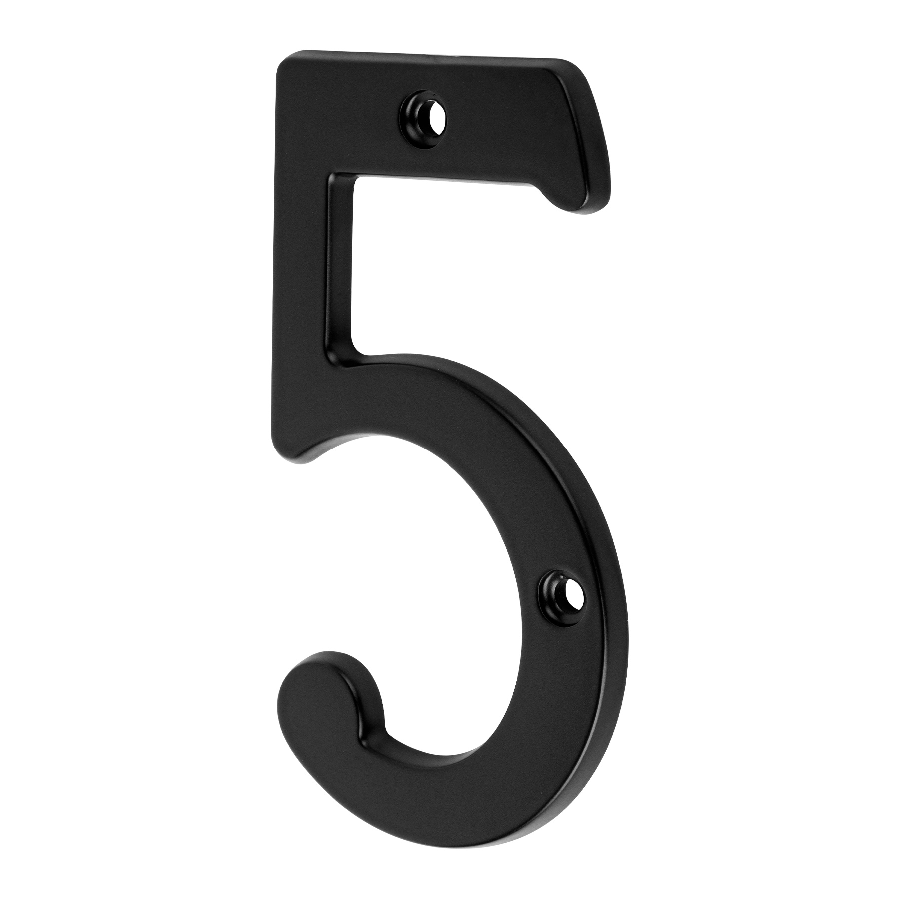 Número 5 de latón sólido 4', negro, HERMEX - Imagen 2
