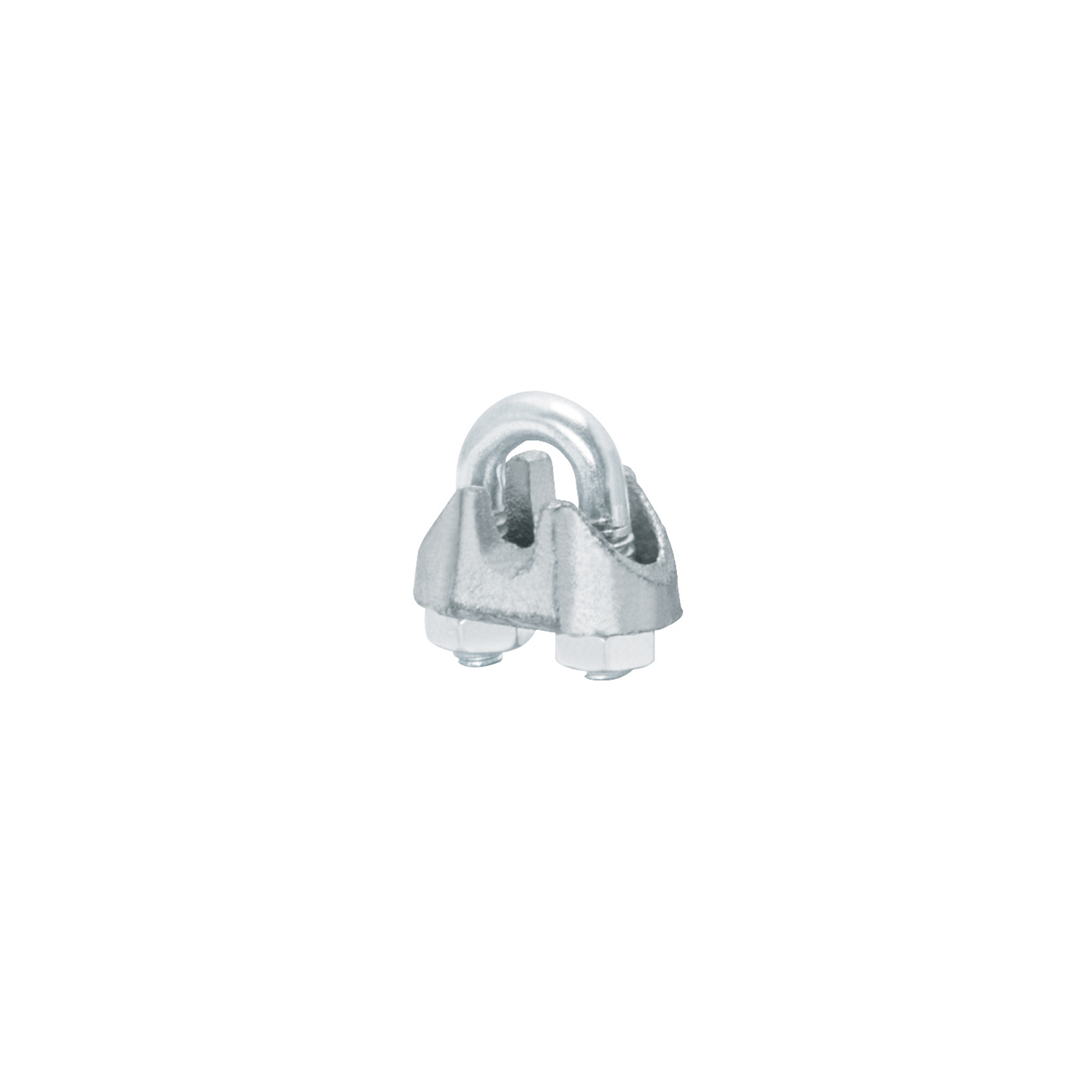 Blíster c/2 nudos (perros) de hierro p/cable de 1/8', FIERO