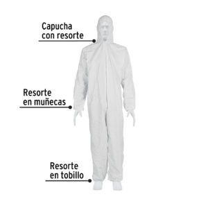 Overol desechable, talla M, PRETUL - Imagen 3