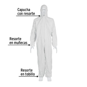 Overol desechable, talla XG, PRETUL - Imagen 3