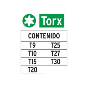 Juego de 7 puntas torx combinadas largo 1', TRUPER EXPERT - Imagen 4