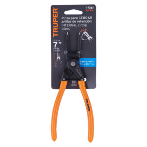 Pinza punta recta 7' para cerrar anillos, mango de PVC - Imagen 4