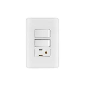 Placa armada con contacto y 2 interruptores sencillos, BASIC - Imagen 2