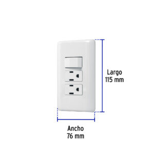 Placa armada 2 contactos e interruptor sencillo, BASIC - Imagen 4
