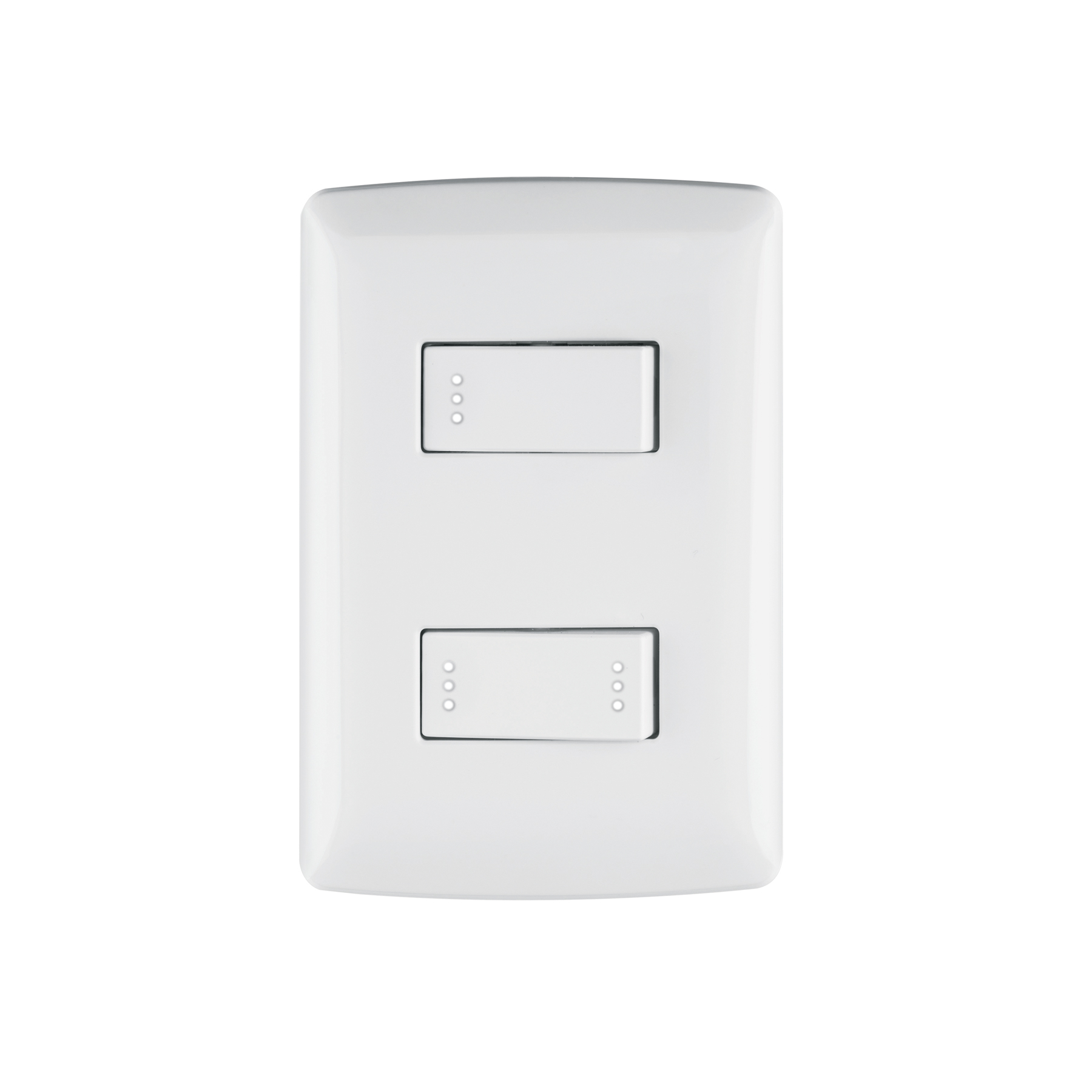 Placa armada 1 interruptor 1 escalera,blanco, línea Italiana - Imagen 2