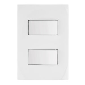 Placa armada interruptor sencillo y escalera, Oslo, blanco - Imagen 2