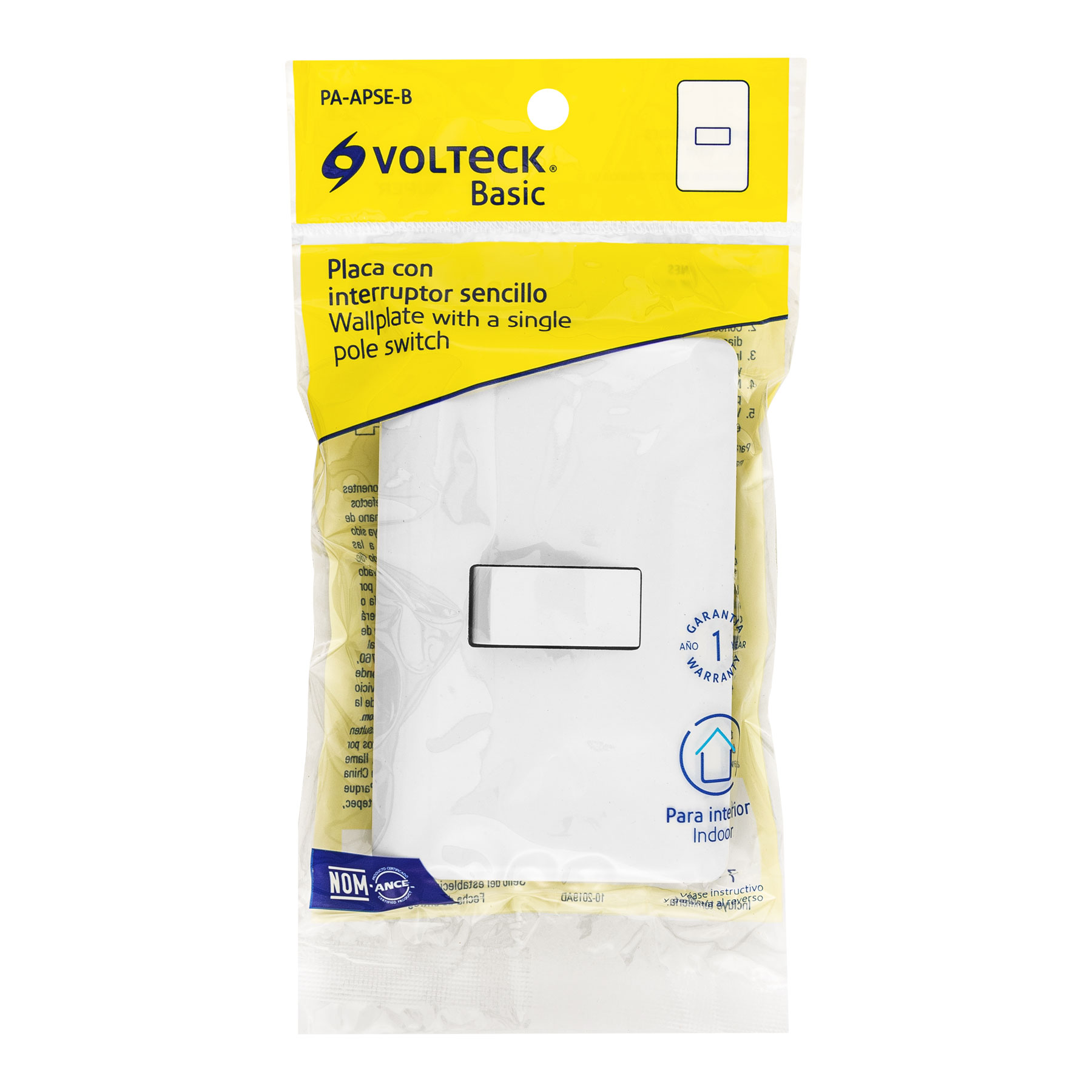 Placa armada con 1 interruptor sencillo, VOLTECK BASIC - Imagen 6