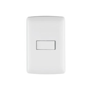 Placa armada 1 interruptor sencillo, blanco, línea Italiana
