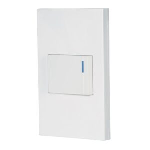 Placa armada 1 interruptor, 1.5 módulos, Española, blanco - Imagen 2