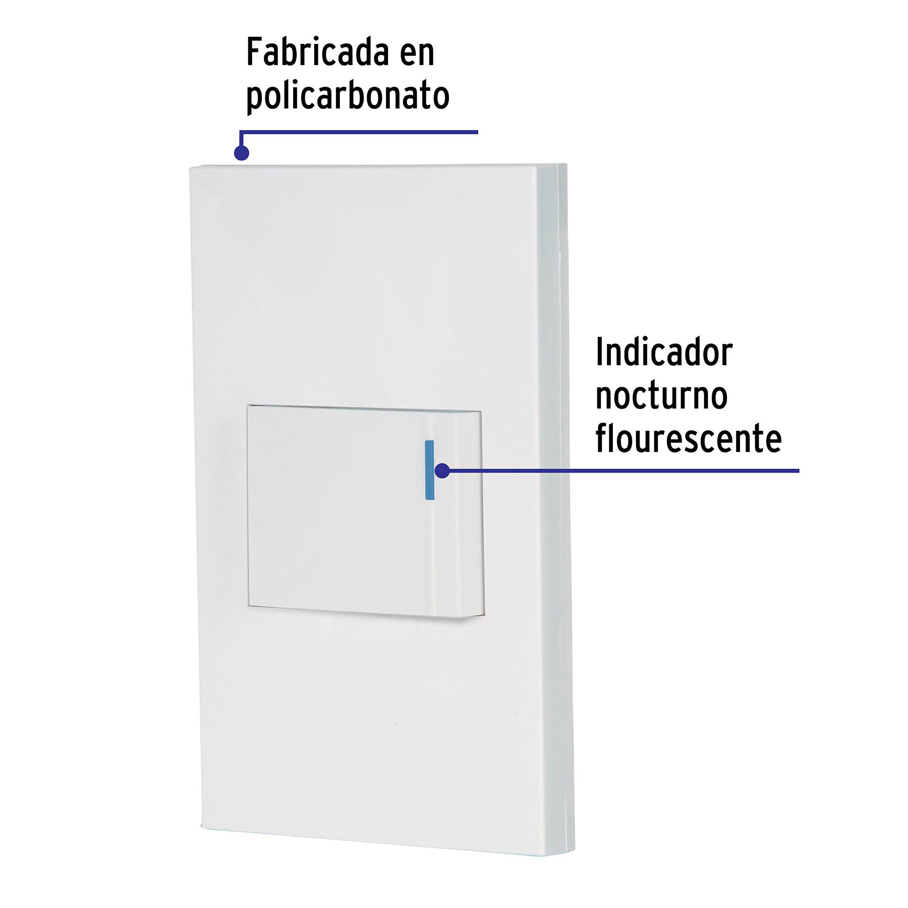 Placa armada 1 interruptor, 1.5 módulos, Española, blanco - Imagen 3