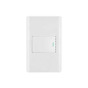 Placa armada blanca 1 interruptor 1.5 módulos, Lisboa