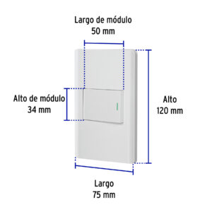 Placa armada blanca 1 interruptor 1.5 módulos, Lisboa - Imagen 4