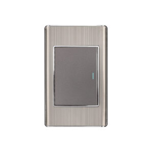 Placa armada acero inox 1 interruptor 3 módulos, Lisboa - Imagen 2