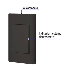 Placa armada negra 1 interruptor 3 módulos, Lisboa, VOLTECK - Imagen 3