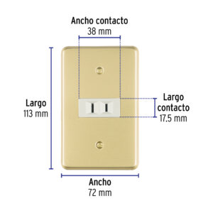 Placa armada con contacto polarizado, línea Económica - Imagen 3