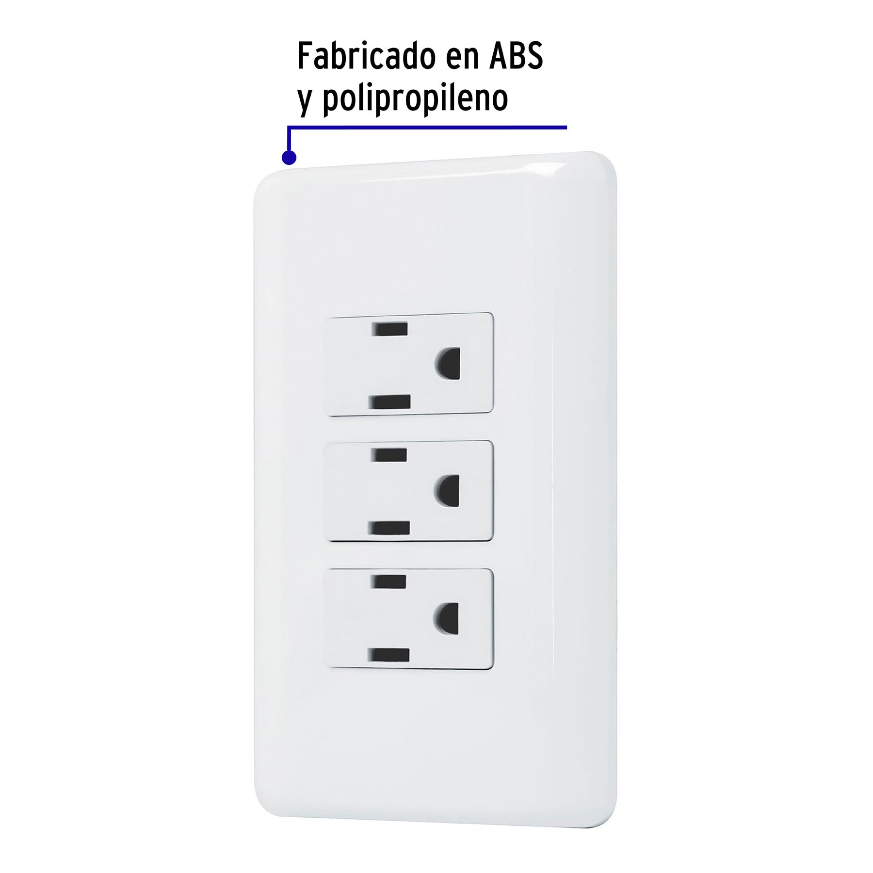 Placa armada con 3 contactos, VOLTECK BASIC - Imagen 3