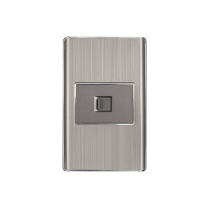 Placa armada acero inox 1 toma para teléfono 1.5 mód, Lisboa