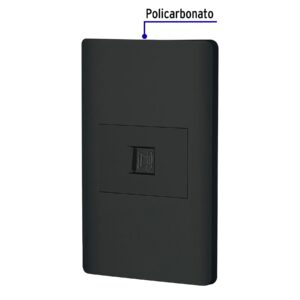 Placa armada negra 1 toma para teléfono 1.5 mód, Lisboa - Imagen 3