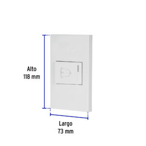 Placa armada 1 interruptor de timbre,1.5mod, Española,blanco - Imagen 4