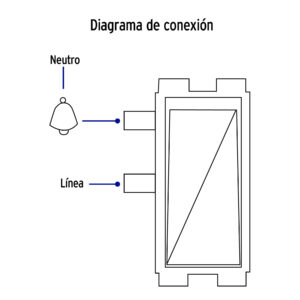Placa armada con timbre, blanco, línea Italiana., VOLTECK - Imagen 5