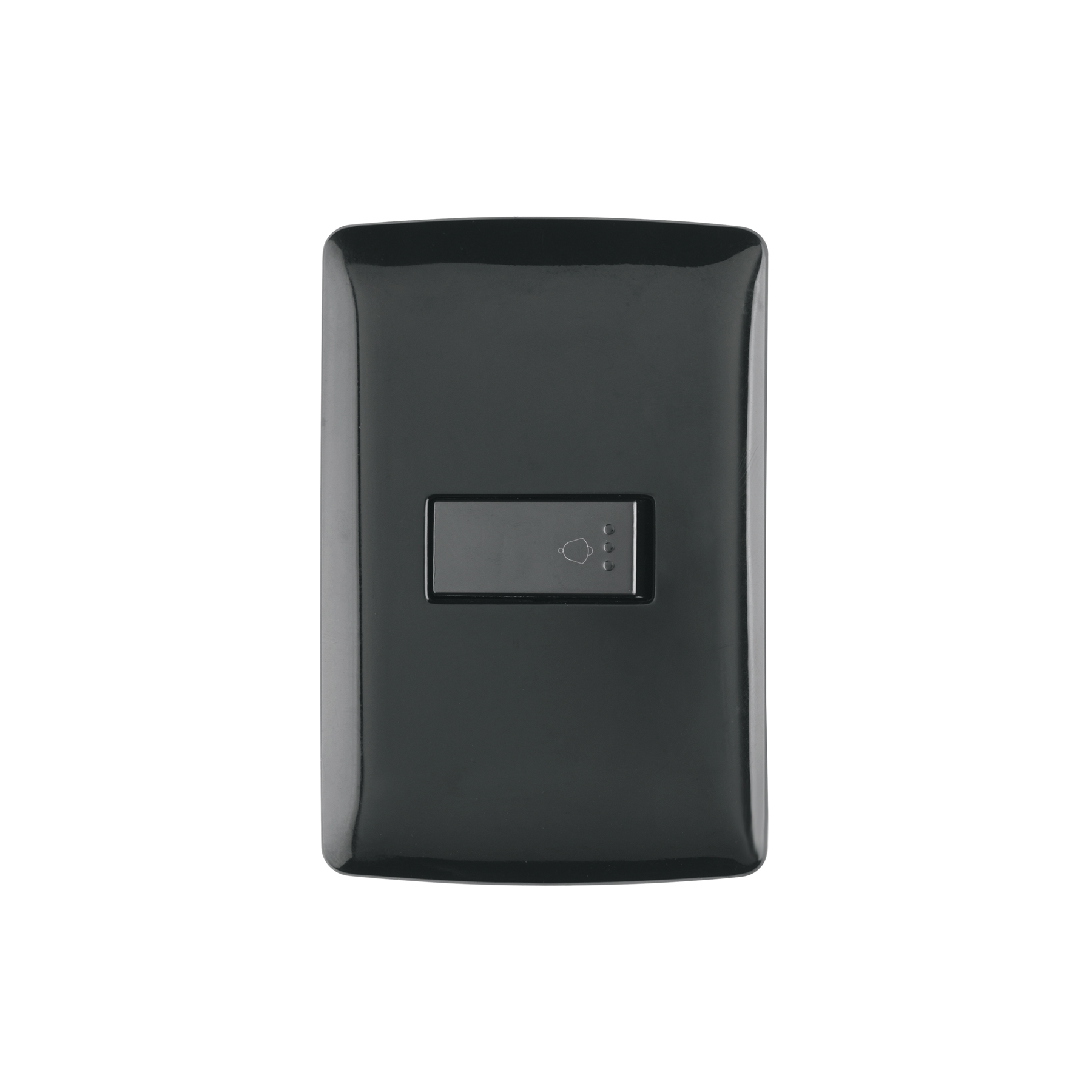 Placa armada con timbre, negro, línea Italiana, VOLTECK - Imagen 2