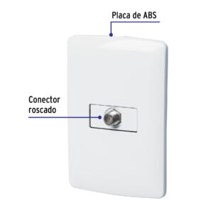 Placa armada con conexión para TV, blanco, línea Italiana - Imagen 4