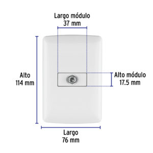 Placa armada con conexión para TV, blanco, línea Italiana - Imagen 3