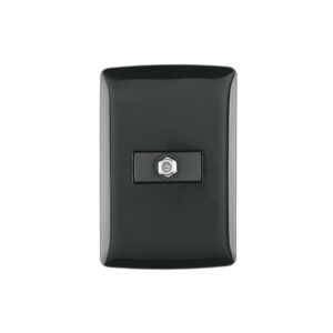 Placa armada con conexión para TV, negro, línea Italiana