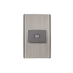 Placa armada acero inox 1 toma de TV, 1.5 módulos, Lisboa - Imagen 2