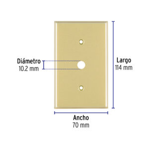 Placa para atenuador, de aluminio, línea Standard, VOLTECK - Imagen 3